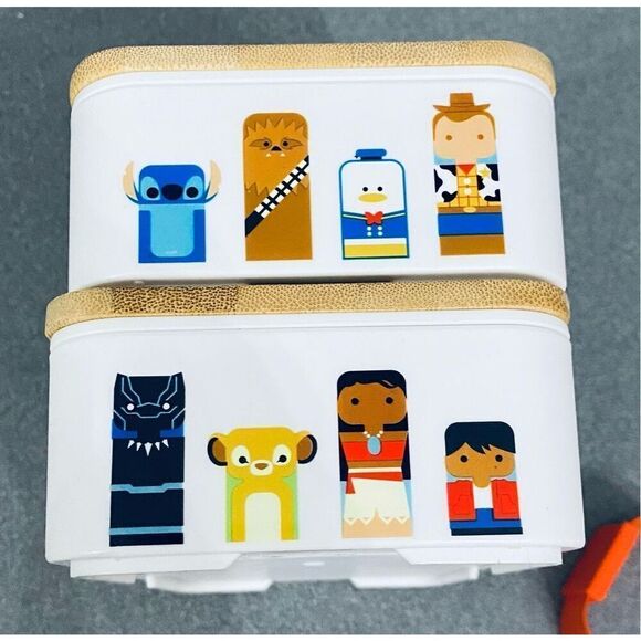 Disney Unified Bento Box Lunch Snack Containers 100 Years - Picture 4 of 6